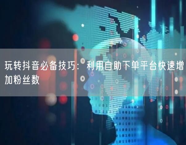 玩转抖音必备技巧：利用自助下单平台快速增加粉丝数